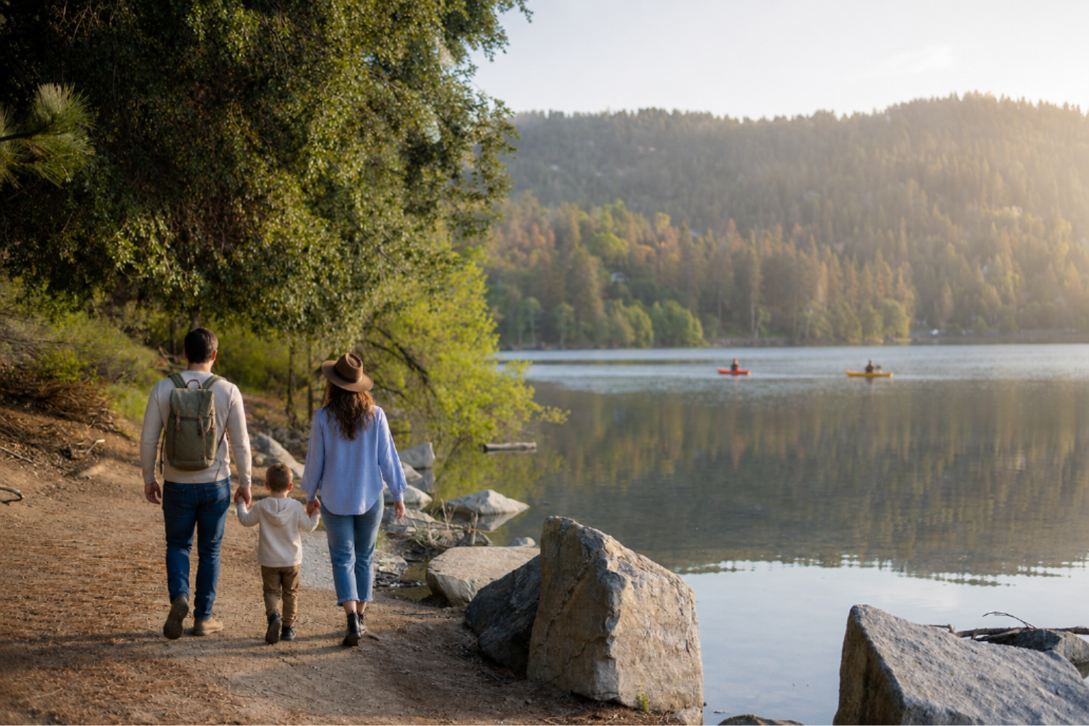 Lake Gregory trail and waterfront