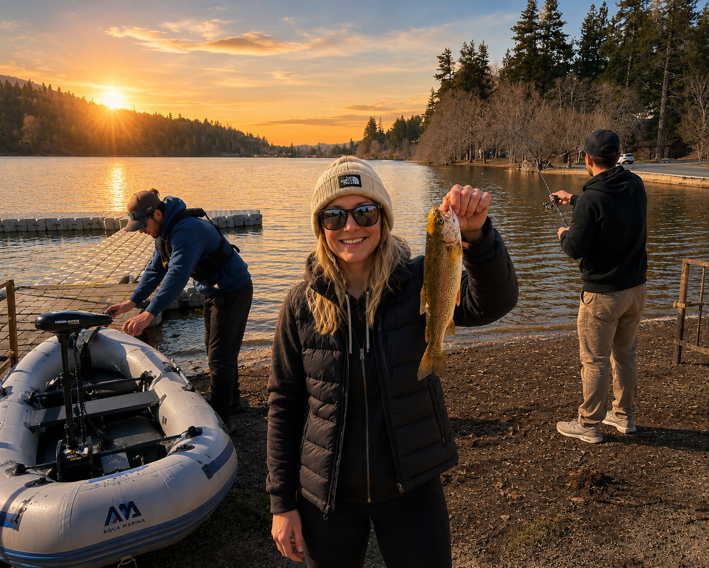 Fishing at Lake Gregory